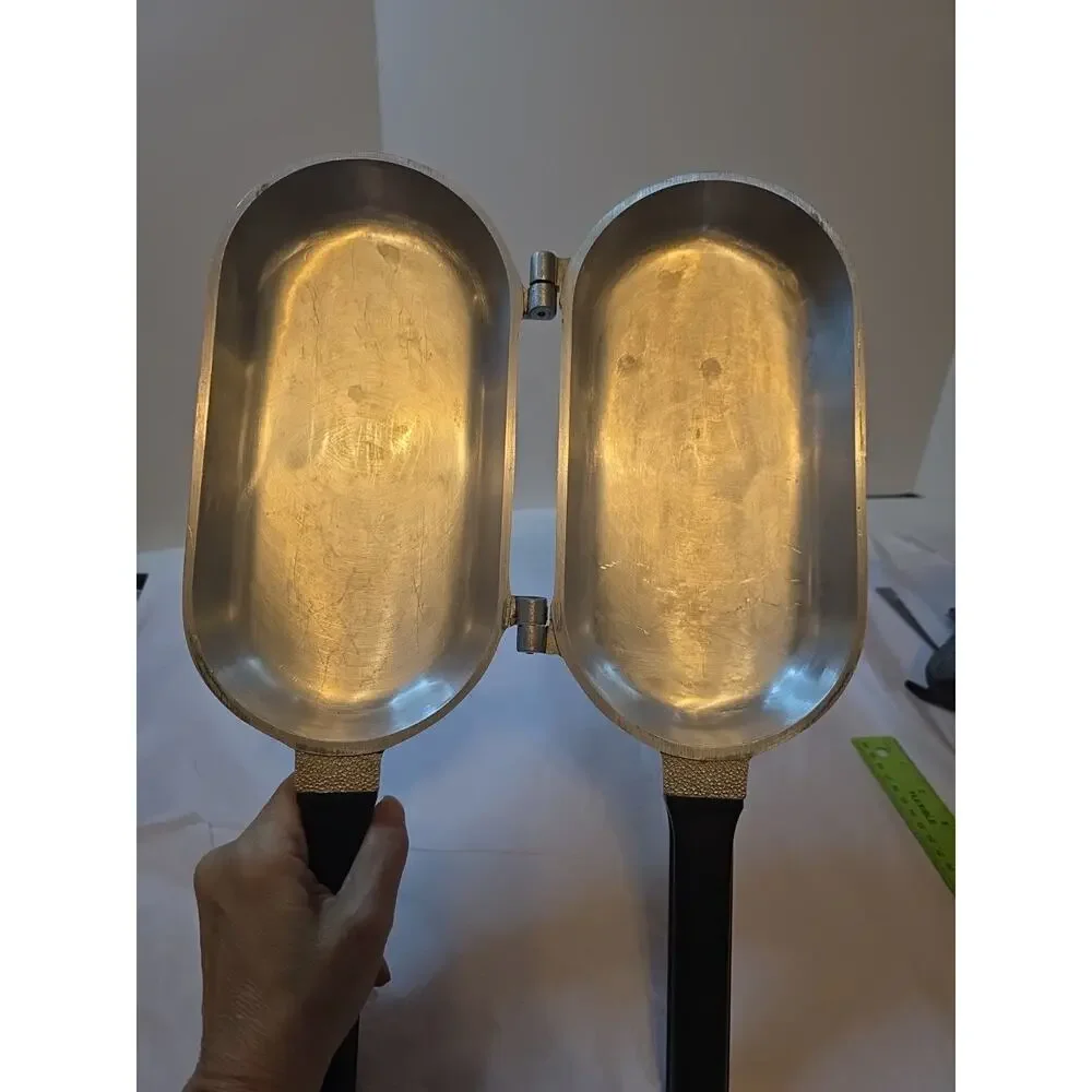Guardian Service Ware Double Side Fish Omelet Hinged Fry Flip Pan Skillet USA EX